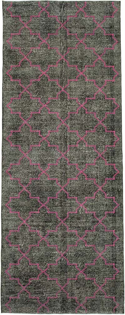Alfombra Turca bordada sobre teñida vintage - 146 cm x 388 cm