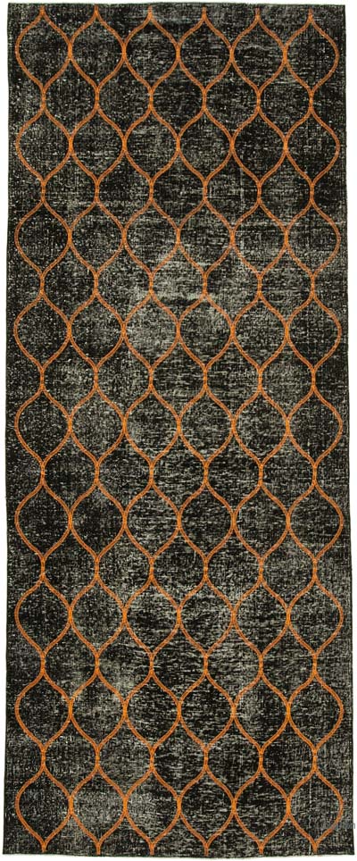 Alfombra Turca bordada sobre teñida vintage - 144 cm x 364 cm
