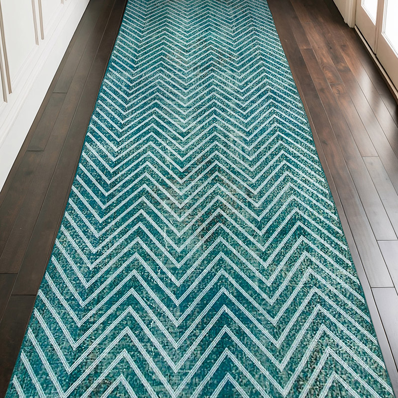 Alfombra Turca bordada sobre teñida vintage - 143 cm x 400 cm - K0038640