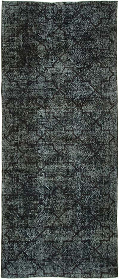 Embroidered Over-dyed Turkish Vintage Runner - 4' 9" x 11' 5" (57" x 137")