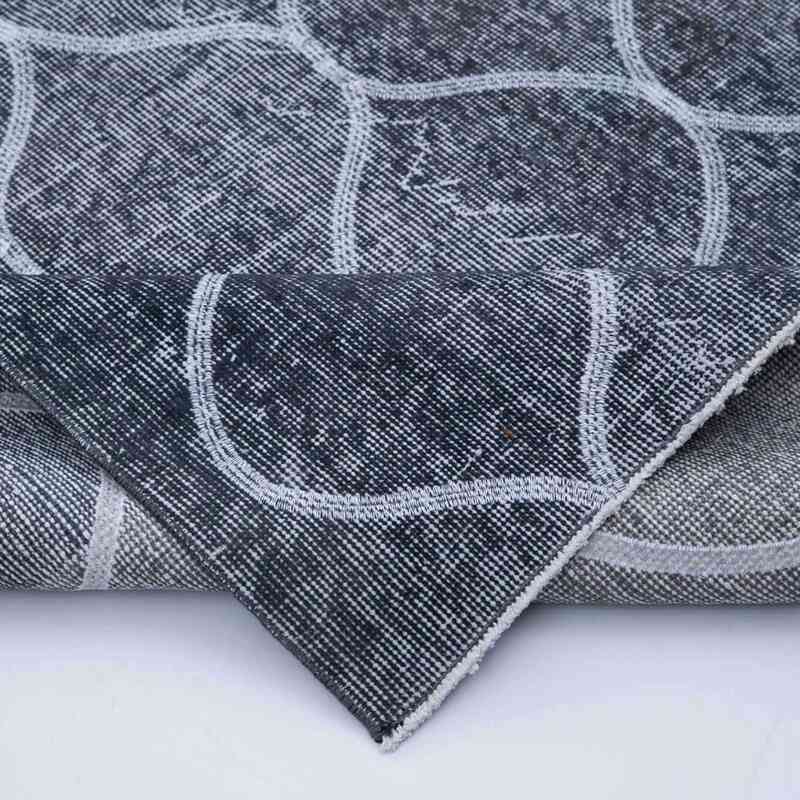 Grey Embroidered Over-dyed Turkish Vintage Runner - 3' 11" x 13' 2" (47" x 158") - K0038667