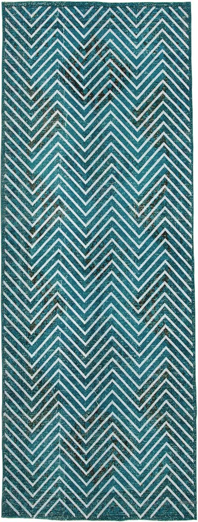 Alfombra Turca bordada sobre teñida vintage - 144 cm x 390 cm