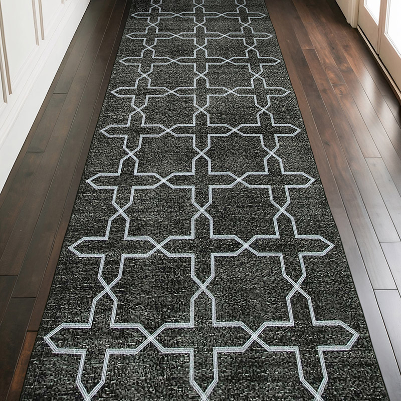 Alfombra Turca bordada sobre teñida vintage - 138 cm x 402 cm - K0038723