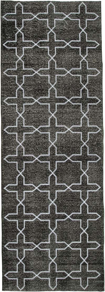 Embroidered Over-dyed Turkish Vintage Runner - 4' 6" x 13' 2" (54" x 158")