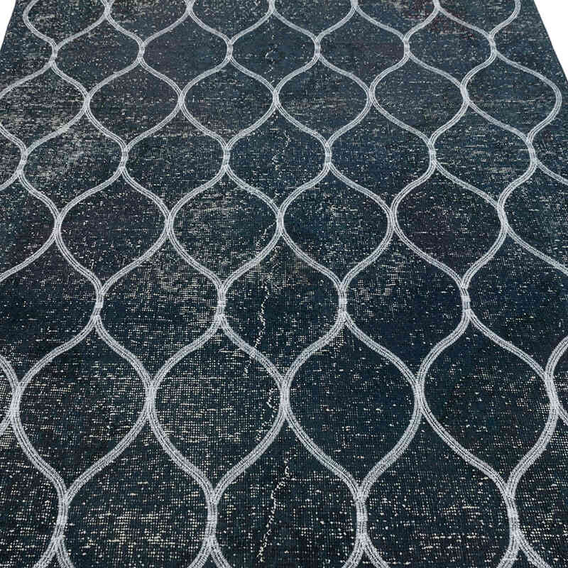 Alfombra Turca bordada sobre teñida vintage - 145 cm x 380 cm - K0038733