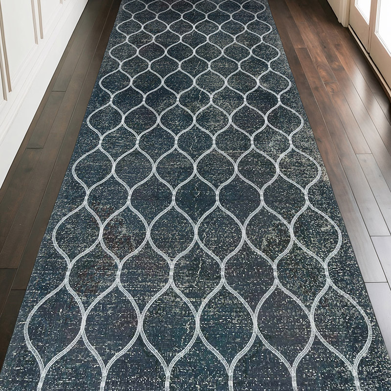 Alfombra Turca bordada sobre teñida vintage - 145 cm x 380 cm - K0038733