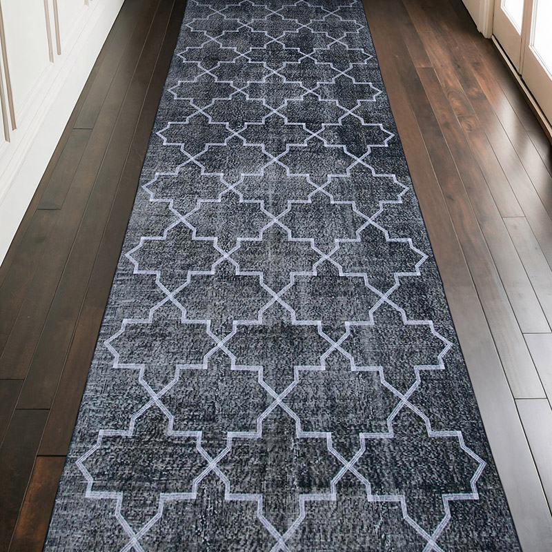Alfombra Turca bordada sobre teñida vintage - 135 cm x 412 cm - K0038736