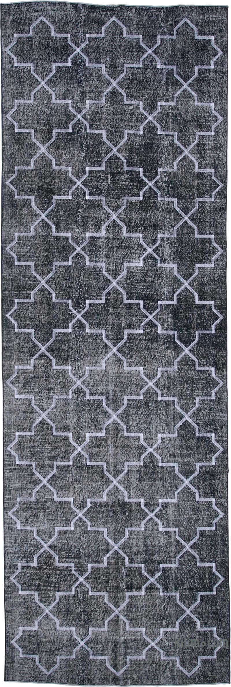 Alfombra Turca bordada sobre teñida vintage - 135 cm x 412 cm - K0038736