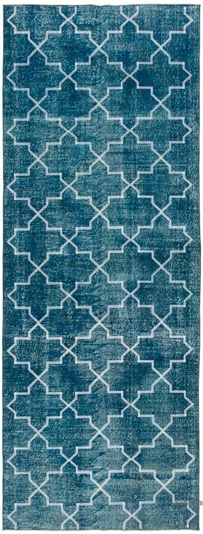 Alfombra Turca bordada sobre teñida vintage - 144 cm x 380 cm