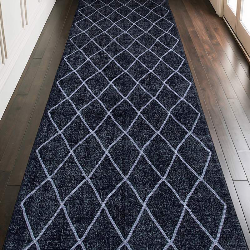 Embroidered Over-dyed Turkish Vintage Runner - 4' 11" x 13' 8" (59" x 164") - K0038762