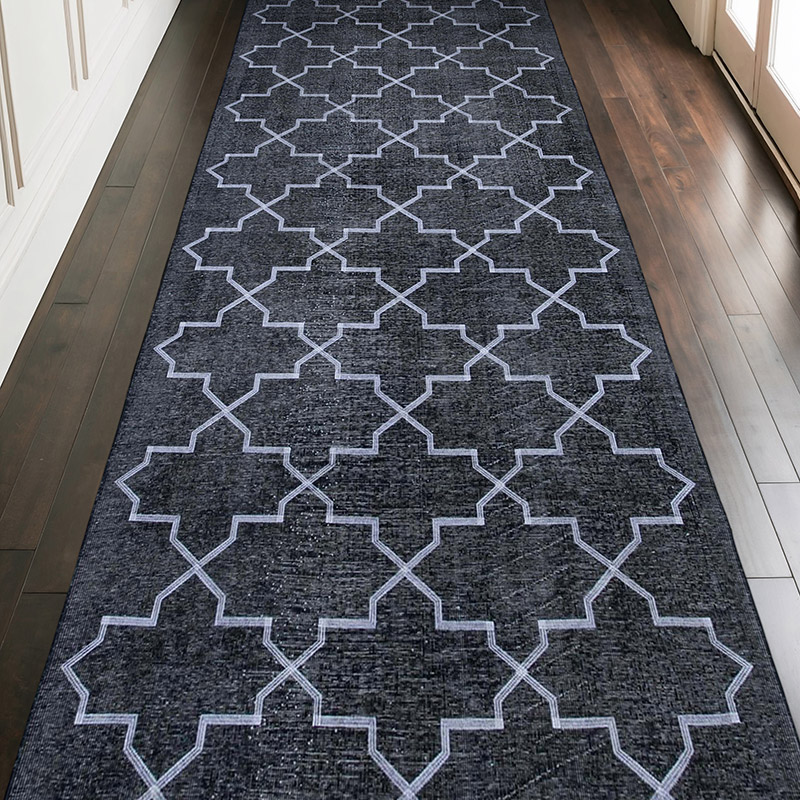 Alfombra Turca bordada sobre teñida vintage - 145 cm x 382 cm - K0038772