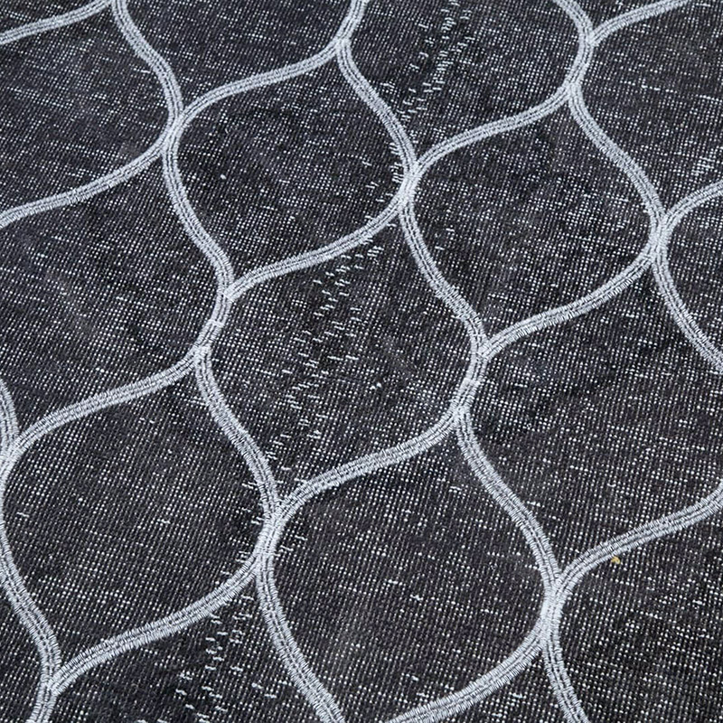 Embroidered Over-dyed Turkish Vintage Runner - 4' 10" x 12' 8" (58" x 152") - K0038780
