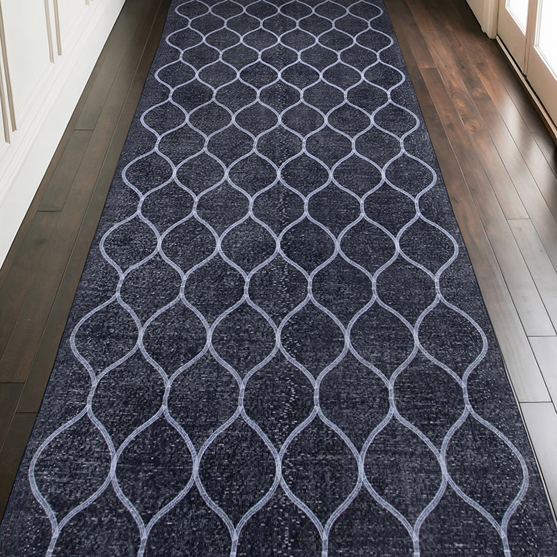 Embroidered Over-dyed Turkish Vintage Runner - 4' 10" x 12' 8" (58" x 152") - K0038780