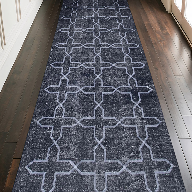 Embroidered Over-dyed Turkish Vintage Runner - 4' 6" x 13' 1" (54" x 157") - K0038793
