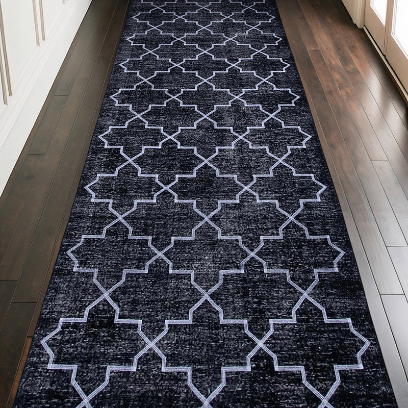 Embroidered Over-dyed Turkish Vintage Runner - 4' 9" x 13' 3" (57" x 159") - K0038804