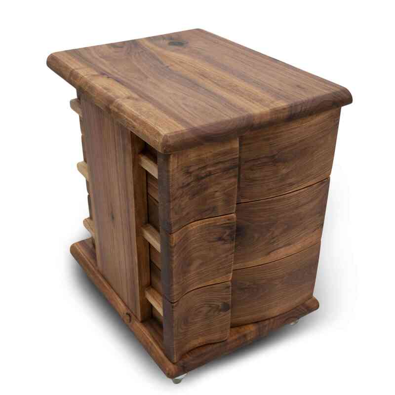 3-Drawer Solid Walnut Cabinet - K0038899