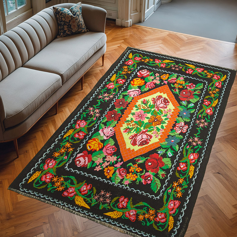 Alfombra Vintage Moldovan Kilim - 192 cm x 310 cm - K0039002