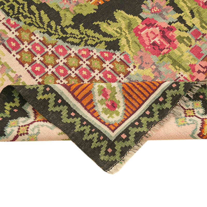 Vintage Handwoven Moldovan Kilim Rug - 7'  x 11' 8" (84" x 140") - K0039046