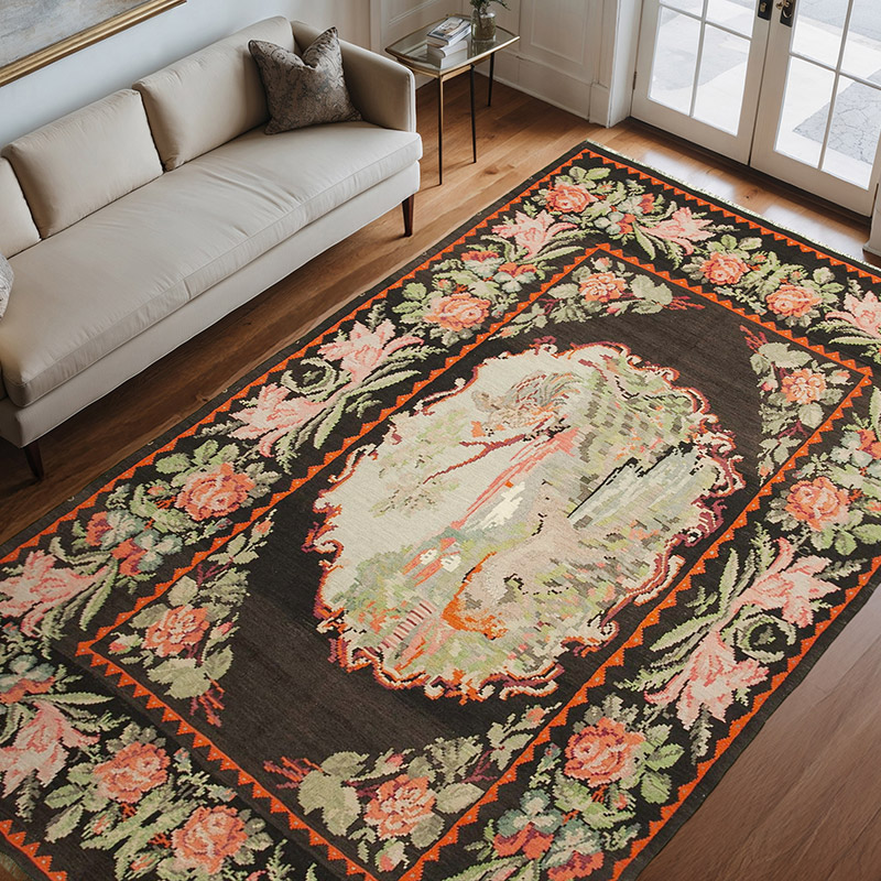 Alfombra Vintage Moldovan Kilim - 216 cm x 338 cm - K0039065