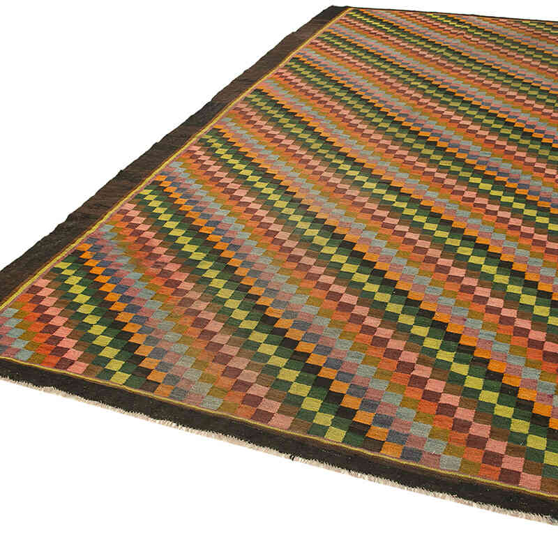 Çok Renkli Vintage Moldova Kilimi - 208 cm x 384 cm - K0039082