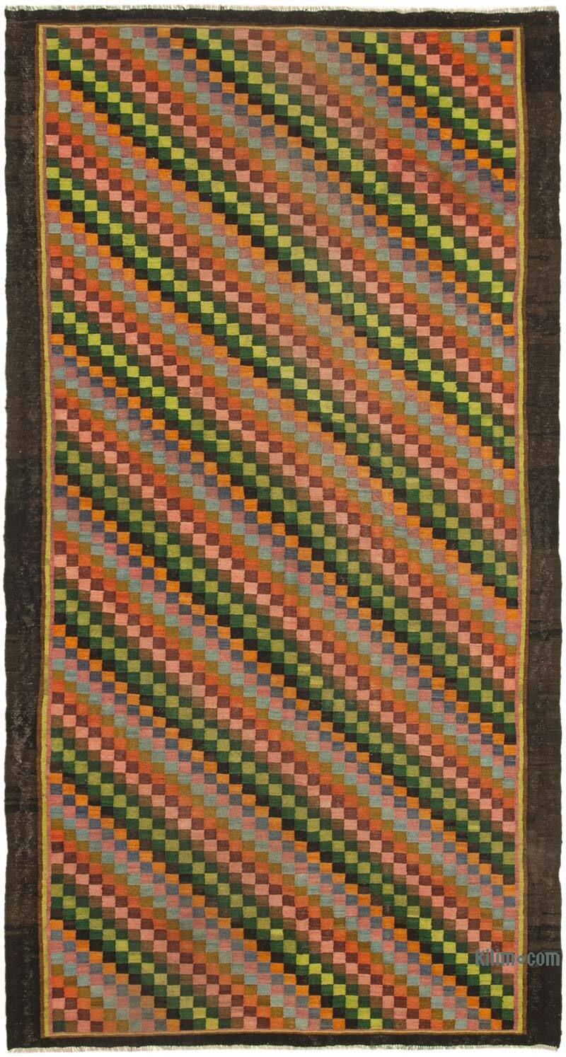 Çok Renkli Vintage Moldova Kilimi - 208 cm x 384 cm - K0039082