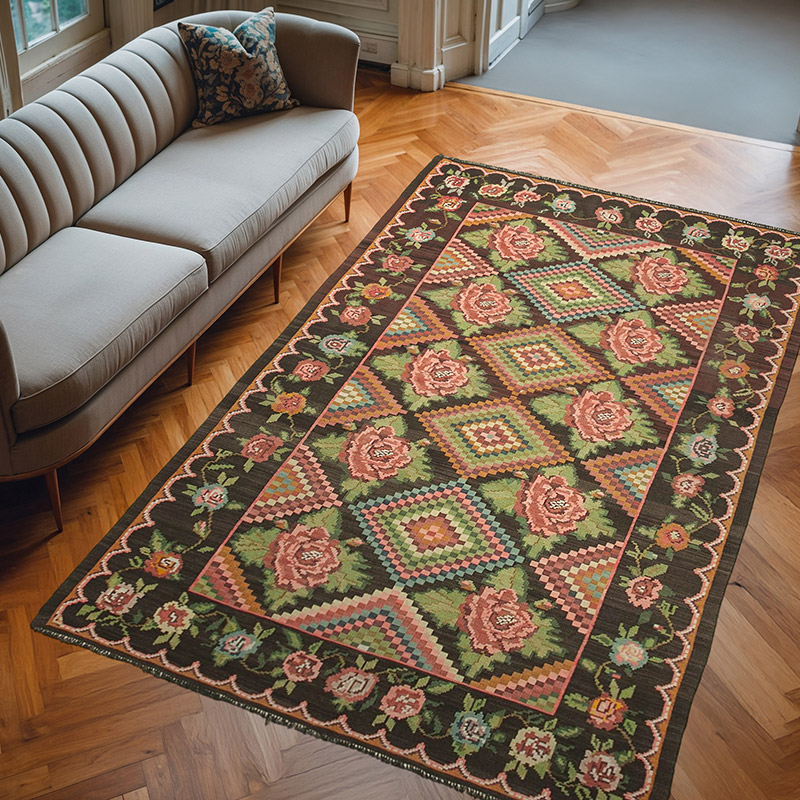 Alfombra Vintage Moldovan Kilim - 192 cm x 290 cm - K0039095