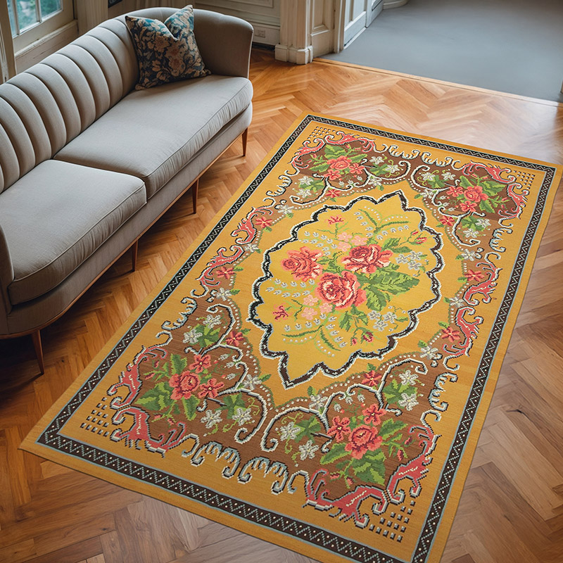 Alfombra Vintage Moldovan Kilim - 190 cm x 314 cm - K0039194