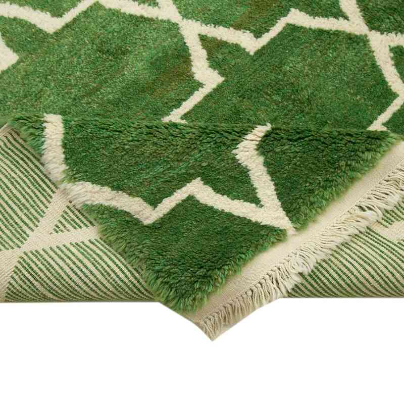 Yeşil Yeni Fas Stili El Dokuma Tulu - 231 cm x 335 cm - K0039225