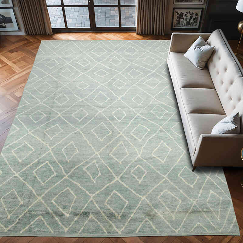 Alfombra "Tulu" de estilo marroquí anudada a mano - 280 cm x 400 cm - K0039258