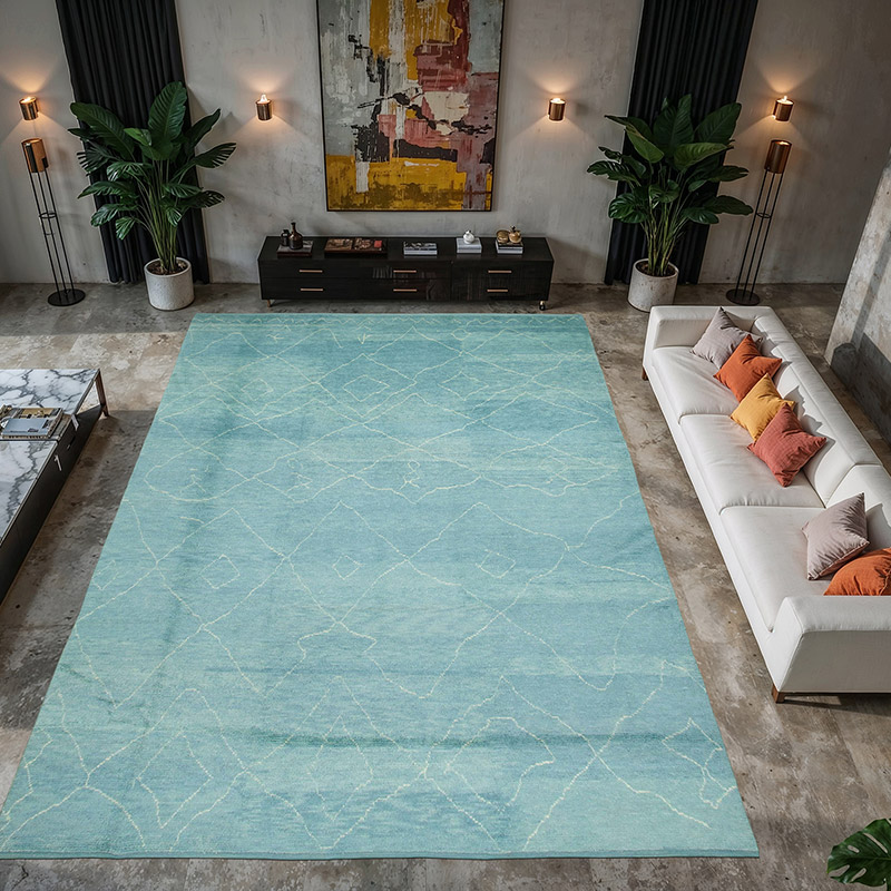 Alfombra "Tulu" de estilo marroquí anudada a mano - 302 cm x 422 cm - K0039279