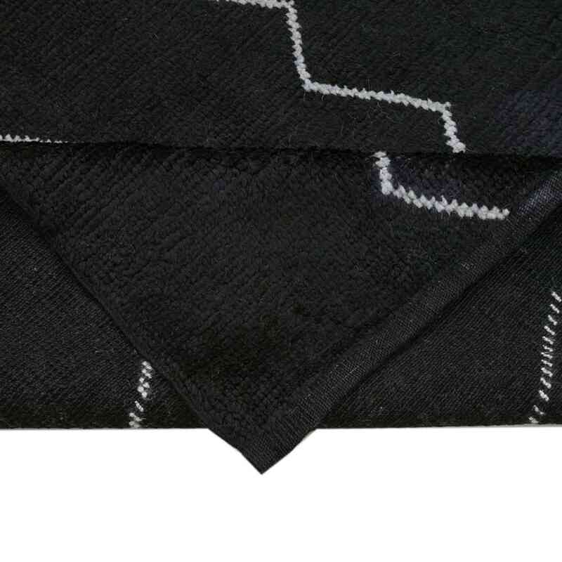 Negro Alfombra "Tulu" de estilo marroquí anudada a mano - 236 cm x 298 cm - K0039282