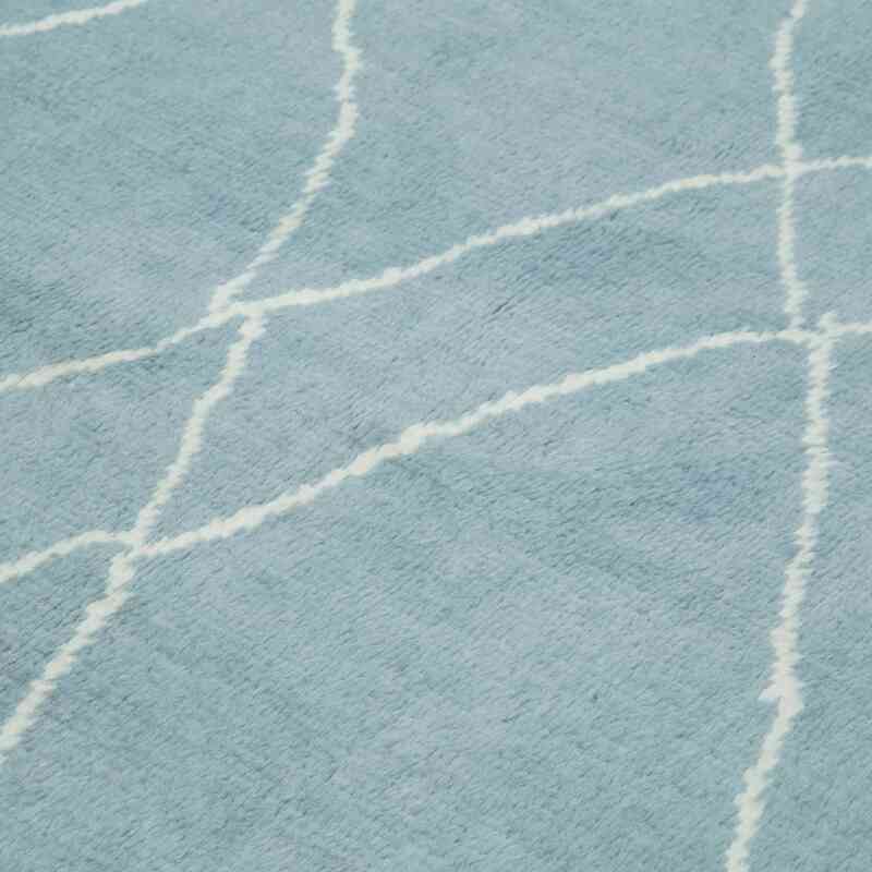 Lacivert Yeni Fas Stili El Dokuma Tulu - 238 cm x 301 cm - K0039290