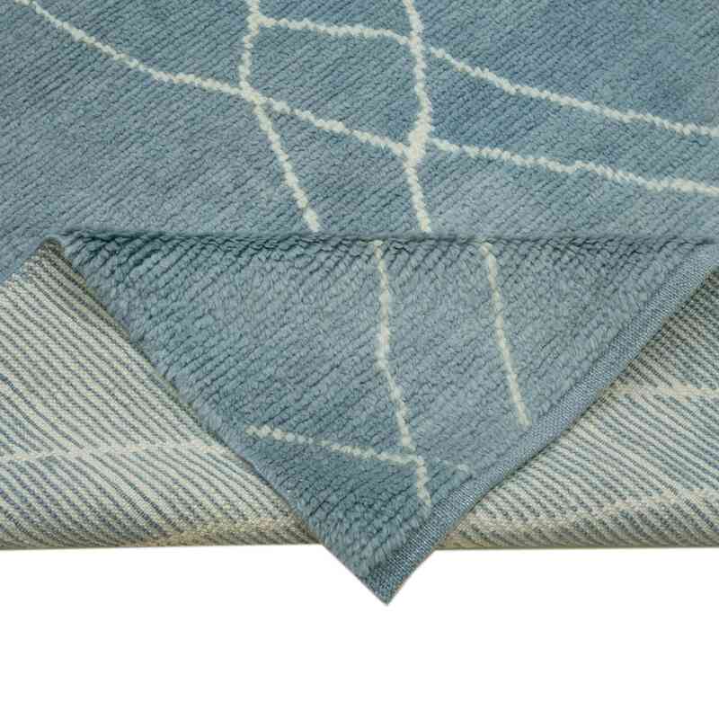 Lacivert Yeni Fas Stili El Dokuma Tulu - 238 cm x 301 cm - K0039290