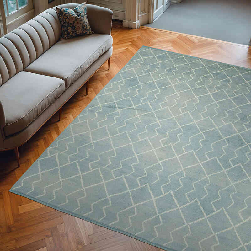 Alfombra "Tulu" de estilo marroquí anudada a mano - 236 cm x 293 cm - K0039293
