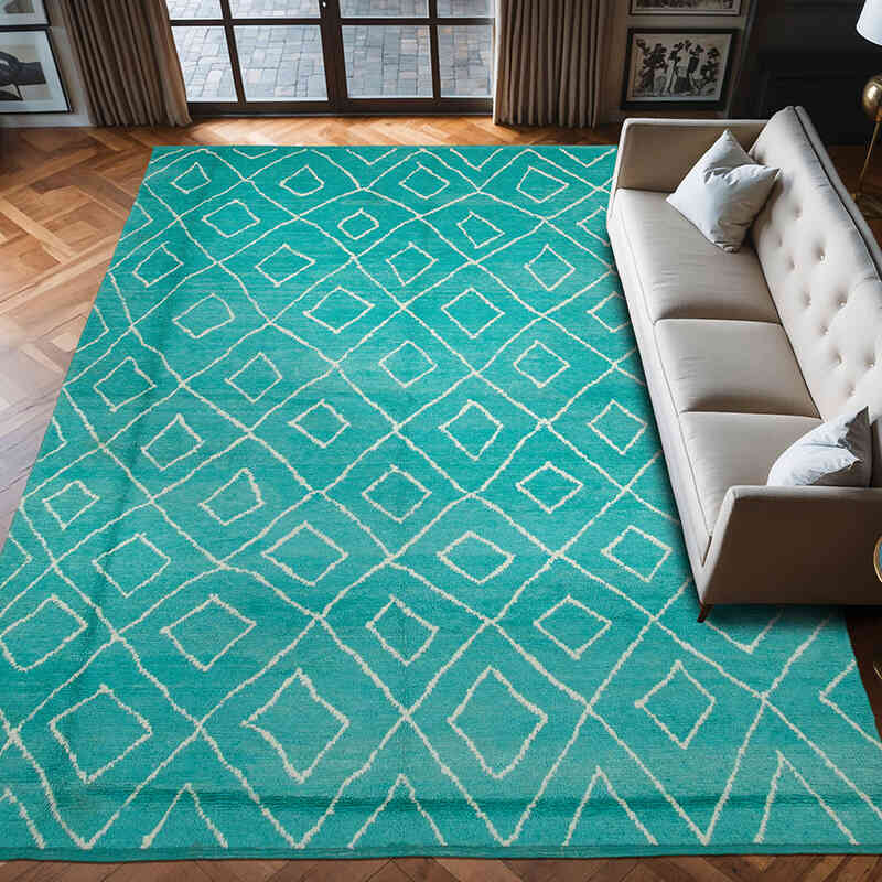 Yeni Fas Stili El Dokuma Tulu - 280 cm x 385 cm - K0039296