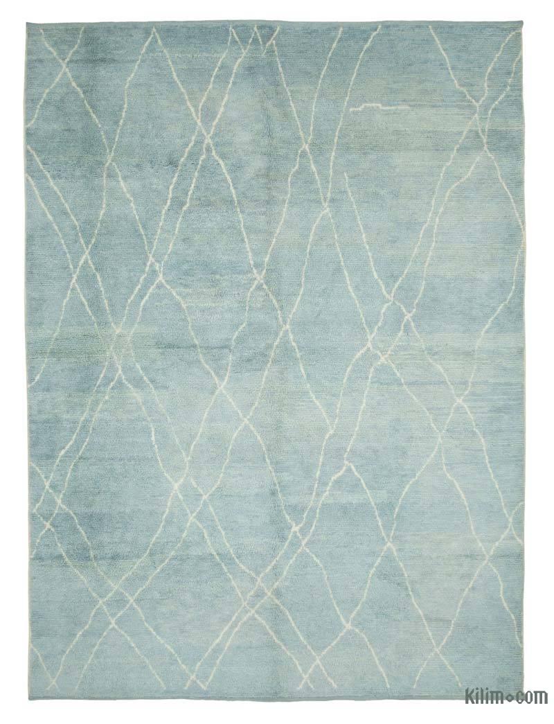 New Moroccan Style Hand-Knotted Tulu Rug - 8' 11" x 12' 2" (107" x 146") - K0039310