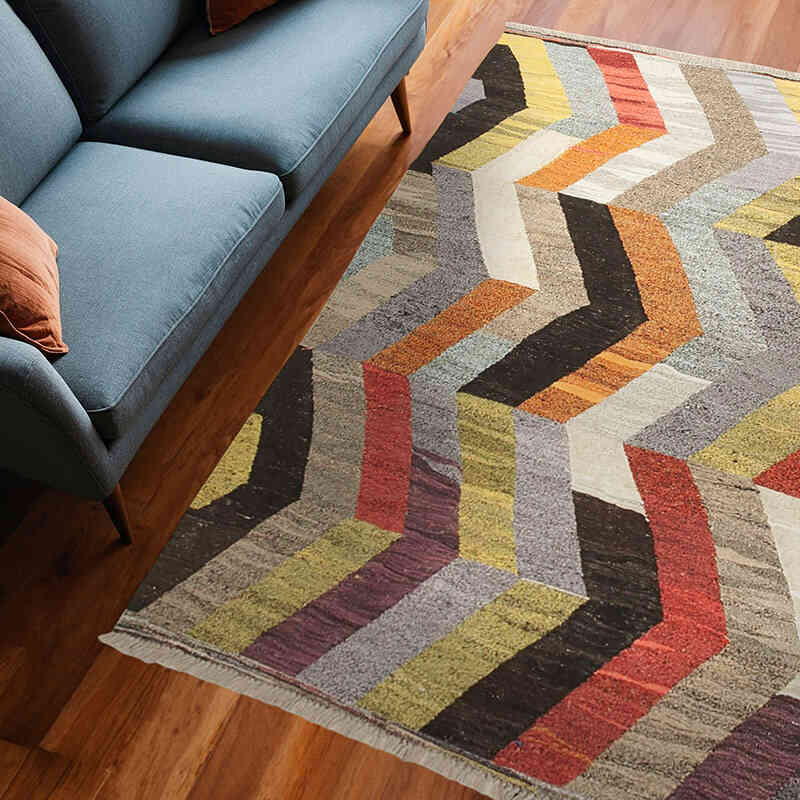 Alfombra Kilim Old Yarn - 181 cm x 245 cm - K0039565