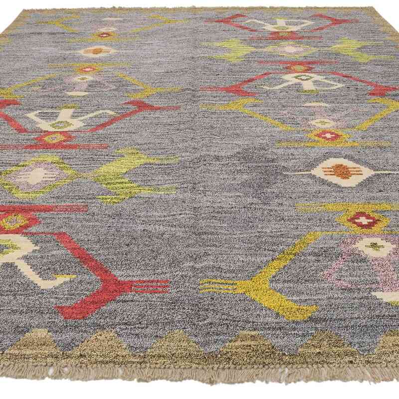 New Contemporary Handwoven Kilim Rug - 8' 1" x 10' 3" (97" x 123") - Vintage Yarn - K0039581
