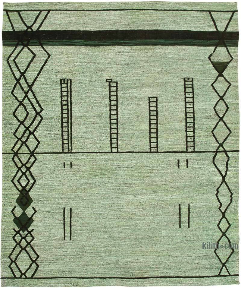New Contemporary Handwoven Kilim Rug - 8' 4" x 10' 10" (100" x 130") - Vintage Yarn - K0039588
