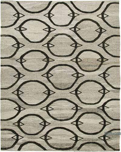 New Contemporary Handwoven Kilim Rug - 7' 10" x 10' 1" (94" x 121") - Vintage Yarn