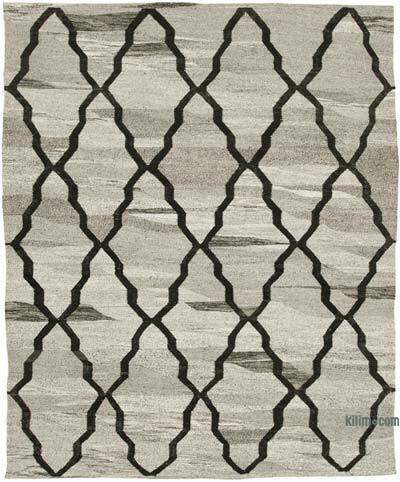 New Contemporary Handwoven Kilim Rug - 7' 11" x 9' 11" (95" x 119") - Vintage Yarn