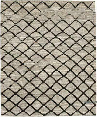 New Contemporary Handwoven Kilim Rug - 8' 5" x 10' 5" (101" x 125") - Vintage Yarn