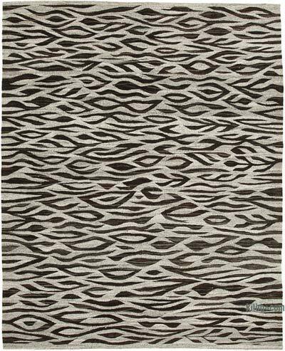 New Contemporary Handwoven Kilim Rug - 8' 2" x 10' 1" (98" x 121") - Vintage Yarn
