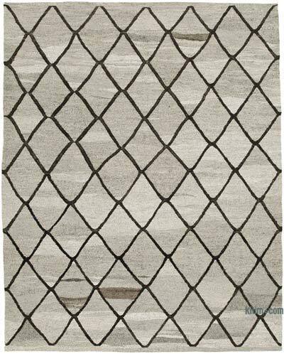 New Contemporary Handwoven Kilim Rug - 8' 1" x 10' 5" (97" x 125") - Vintage Yarn
