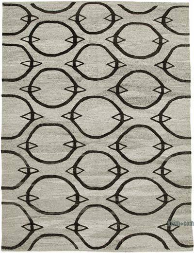 New Contemporary Handwoven Kilim Rug - 7' 9" x 10' 7" (93" x 127") - Vintage Yarn