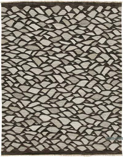 New Contemporary Handwoven Kilim Rug - 8' 3" x 10' 5" (99" x 125") - Vintage Yarn