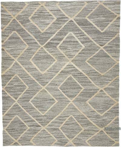 New Contemporary Handwoven Kilim Rug - 7' 10" x 9' 10" (94" x 118") - Vintage Yarn