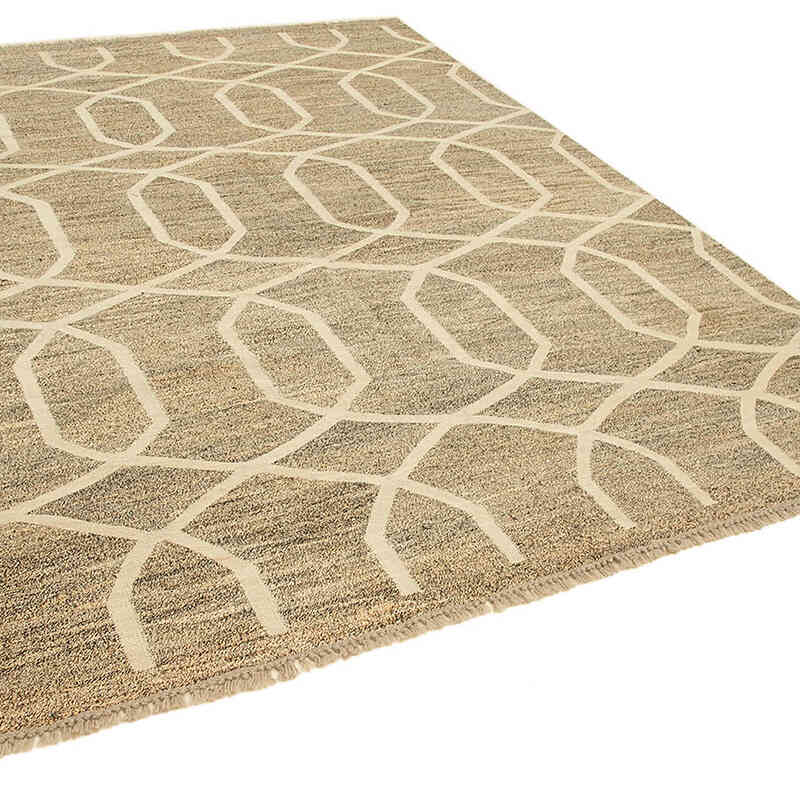 New Contemporary Handwoven Kilim Rug - 8' 2" x 10' 2" (98" x 122") - Vintage Yarn - K0039695