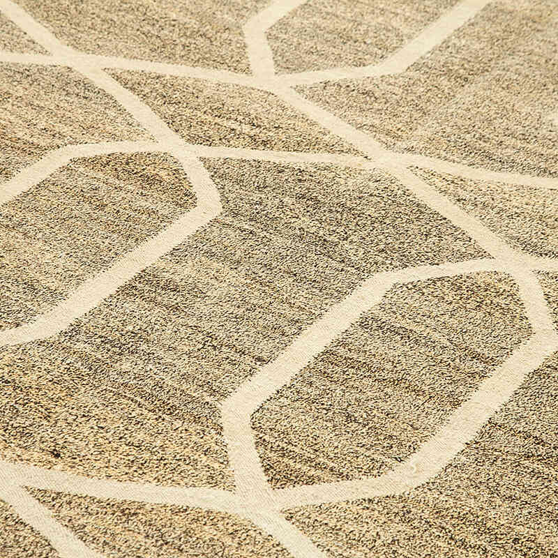 New Contemporary Handwoven Kilim Rug - 8' 2" x 10' 2" (98" x 122") - Vintage Yarn - K0039695