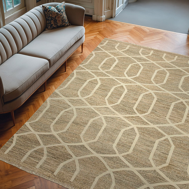 New Contemporary Handwoven Kilim Rug - 8' 2" x 10' 2" (98" x 122") - Vintage Yarn - K0039695